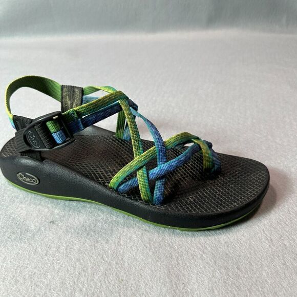 Chaco ZX 2 Classic Sandals‎ Womens 11 Toe Loop Blue Green Hiking Outdoor - Picture 1 of 6